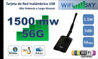 Tarjeta De Red Inalambrica Usb de Alta Potencia Y Largo Alcance